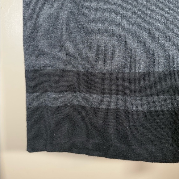 Loft striped black gray knitted wool blend skirt size Medium - Picture 6 of 6